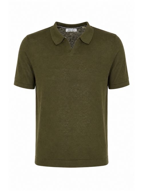 Polo in filato di lino e cotone Paolo Nero | 3530430090